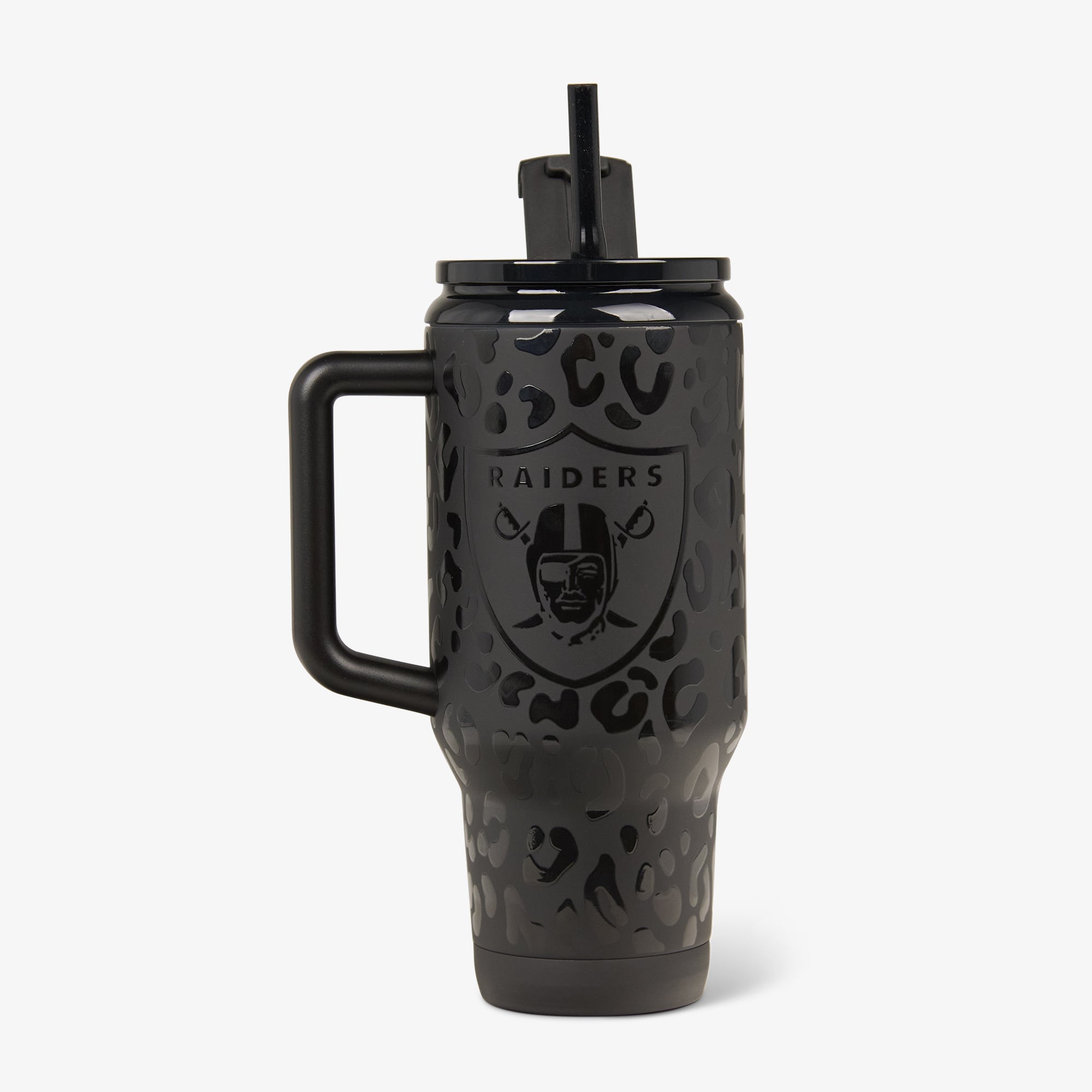 NFL 32 Oz Leopard Flip ‘n’ Sip Travel Mug X6 Raiders