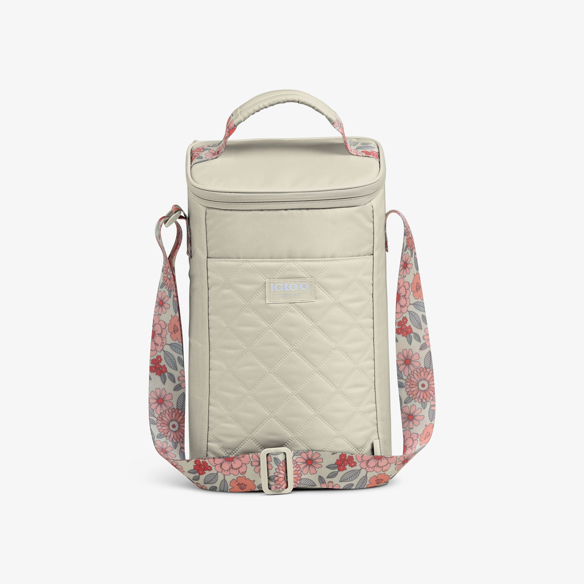Floral MaxCold® DUO Vertical Crossbody Cooler Bag A1 Linen