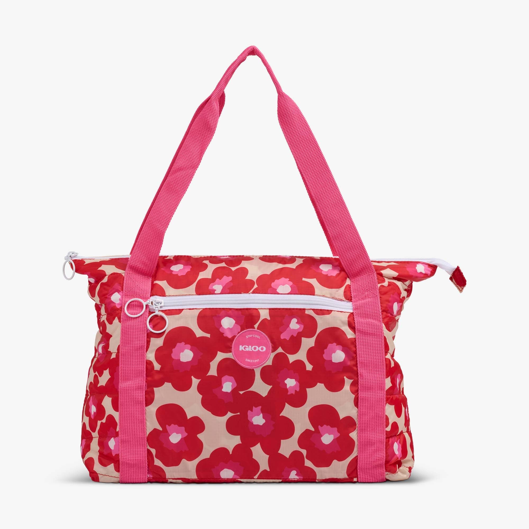 Retro Packable Puffer 20-Can Cooler Bag Z5 Mod Floral