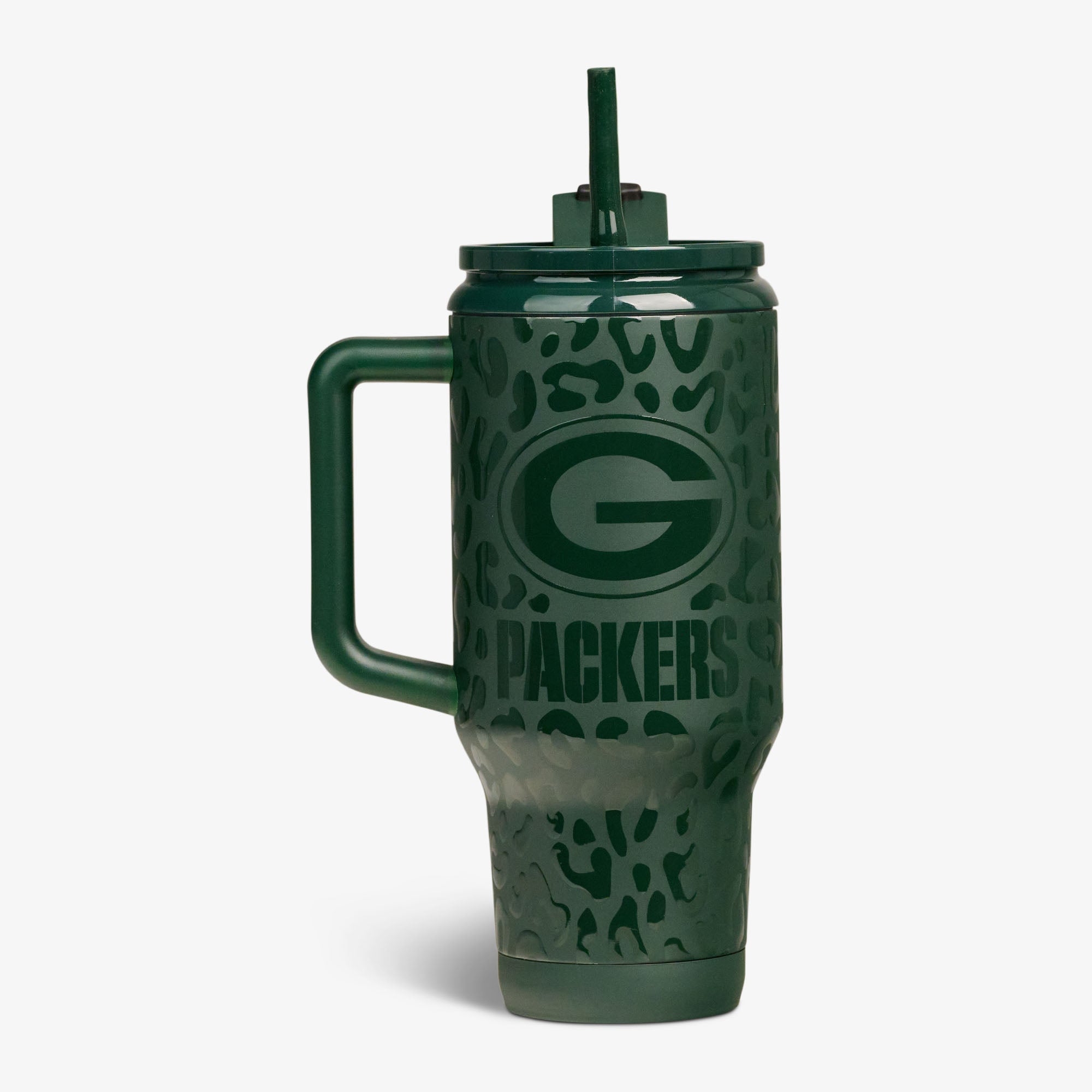 NFL 32 Oz Leopard Flip ‘n’ Sip Travel Mug X6 Packers