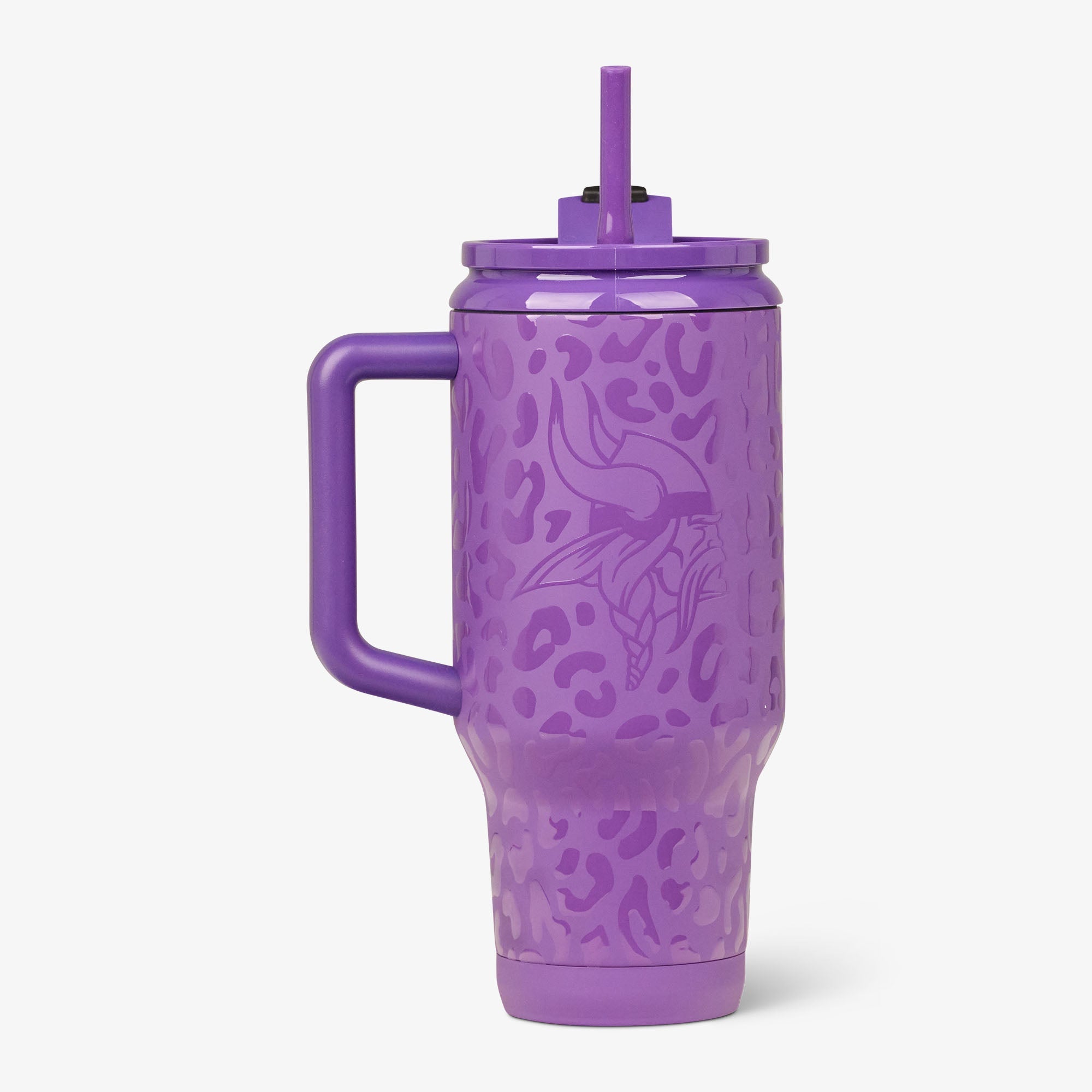 NFL 32 Oz Leopard Flip ‘n’ Sip Travel Mug X6 Vikings