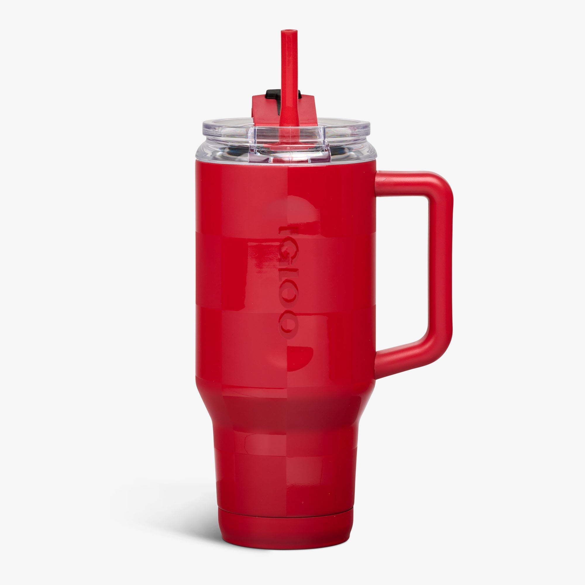 32 Oz Flip ‘n’ Sip Travel Mug N5 Crimson Check
